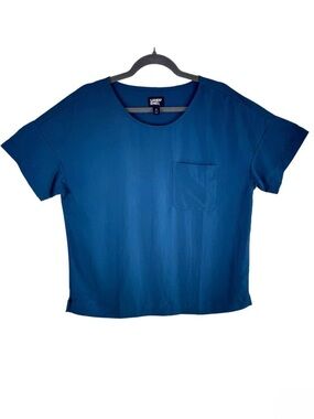 Lands' End Blue Short Sleeve Round Neck Lightweight Scrub Top Size M‎